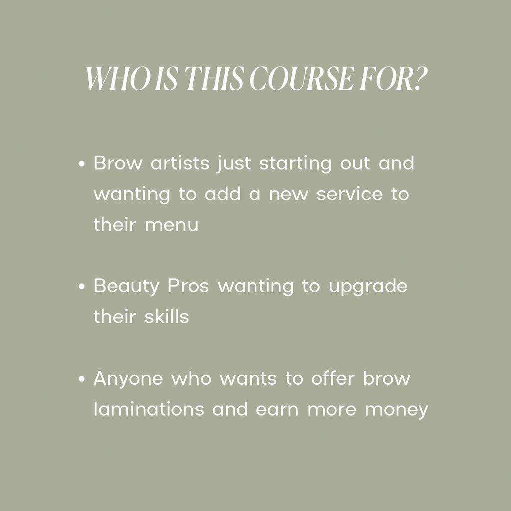 Brow Lamination Course