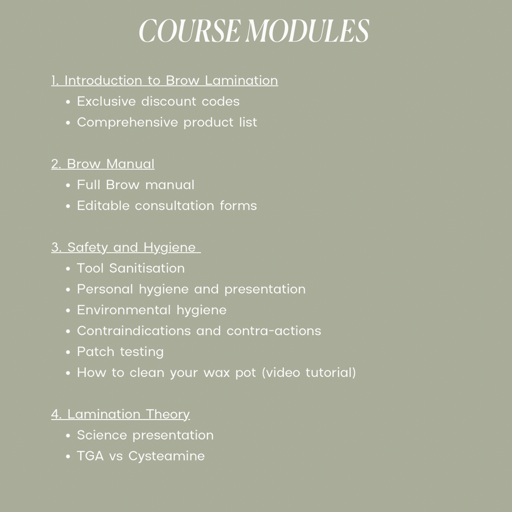 Brow Lamination Course